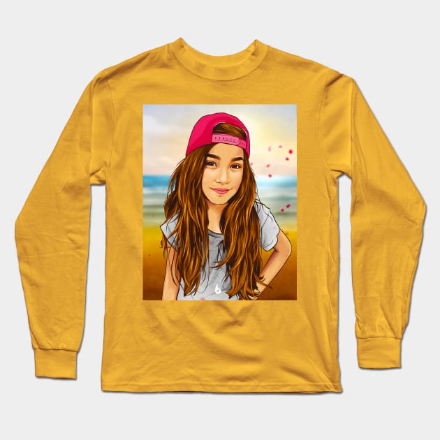 Sandra - pretty woman Long Sleeve T-Shirt by Alaknanda prettywoman